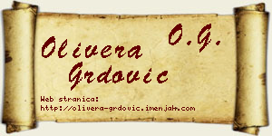 Olivera Grdović vizit kartica